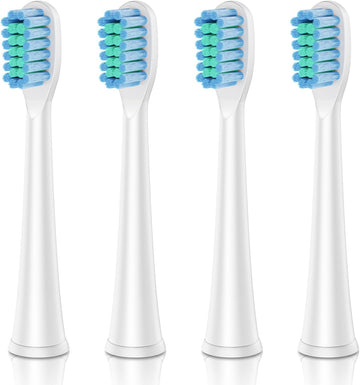 Dada-Tech Replacement Heads for Kids Electric Toothbrush DT-KE6 and DT-KE7 - Pack of 4 (White)