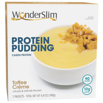 Wonderslim Protein Pudding, Toffee Cream, Gluten Free, Low Carb (7Ct)