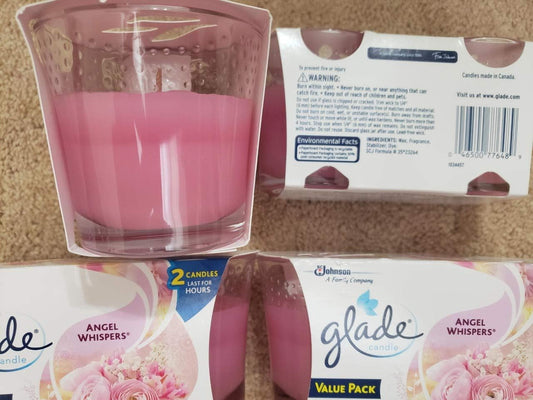 8 GLADE Air Freshener Scented oil Candle, Angel Whispers 3.8 oz 4 TWIN PACKS : Health & Household