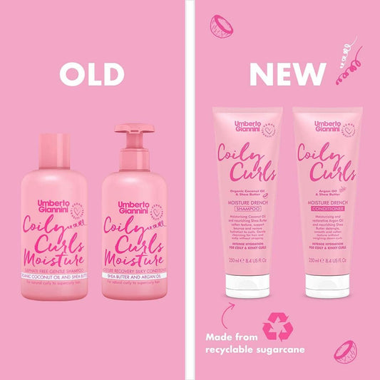 Umberto Giannini Coily Curls Moisturizing Conditioner Sulphate Free - Vegan & Cruelty Free Conditioner For Curly Hair, 250 Ml