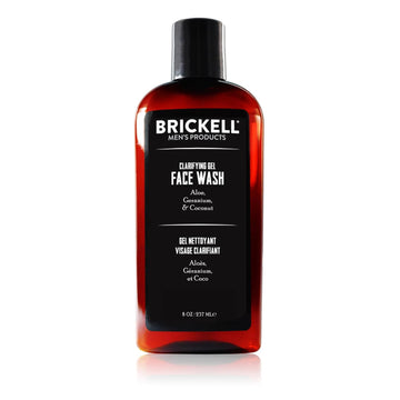 Brickell Men'S Clarifying Gel Face Wash For Men, Natural And Organic Rich Foaming Daily Facial Cleanser Formulated With Geranium, Coconut And Aloe (3.4 Ounce)