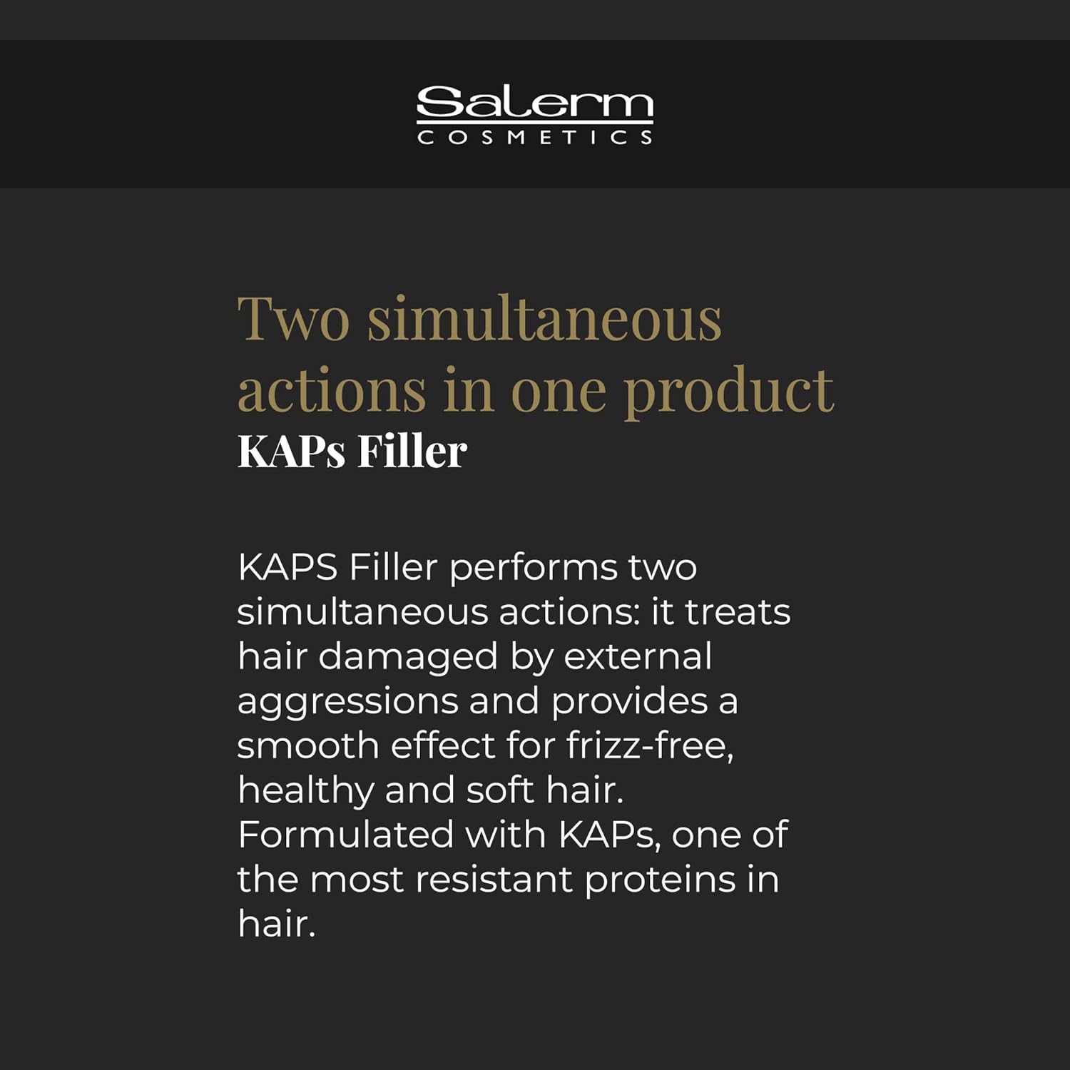 Salerm - Sulfate And Paraben-Free Shampoo - Kaps Filler Treatment Shampoo - 500 Ml - Maintains Straightening Results For Longer - Gentle Cleaning - With Ceramides And Keratin : Beauty & Personal Care