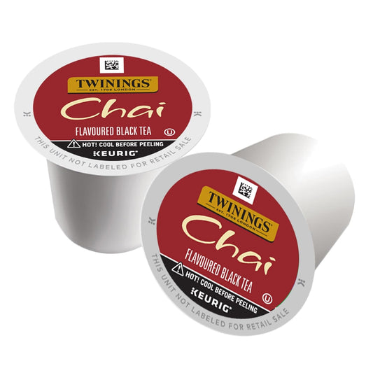 Twinings Chai Black Tea K-Cup Pods For Keurig, 24 Count (Pack Of 1), Naturally Sweet And Savoury Spice Flavours, Caffeinated, Enjoy Hot Or Iced | Packaging May Vary