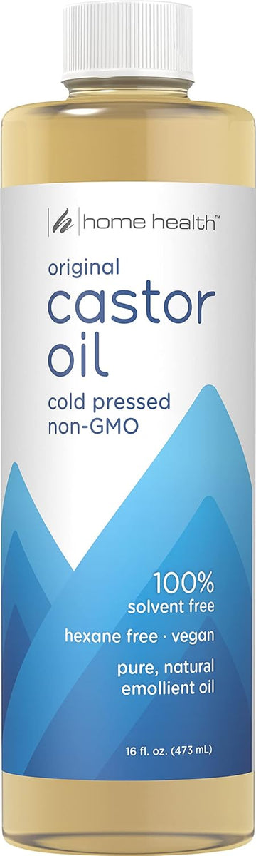 Home Health Original Castor Oil - 16 Fl Oz - Promotes Healthy Hair & Skin, Natural Skin Moisturizer - Pure, Cold Pressed, Non-Gmo, Hexane-Free, Solvent-Free, Paraben-Free, Vegan