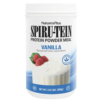 NaturesPlus SPIRU-TEIN, Vanilla - 2.12 lbs - Spirulina Protein Powder - Vitamins & Minerals for Energy - Vegetarian, Gluten Free - 32 Servings