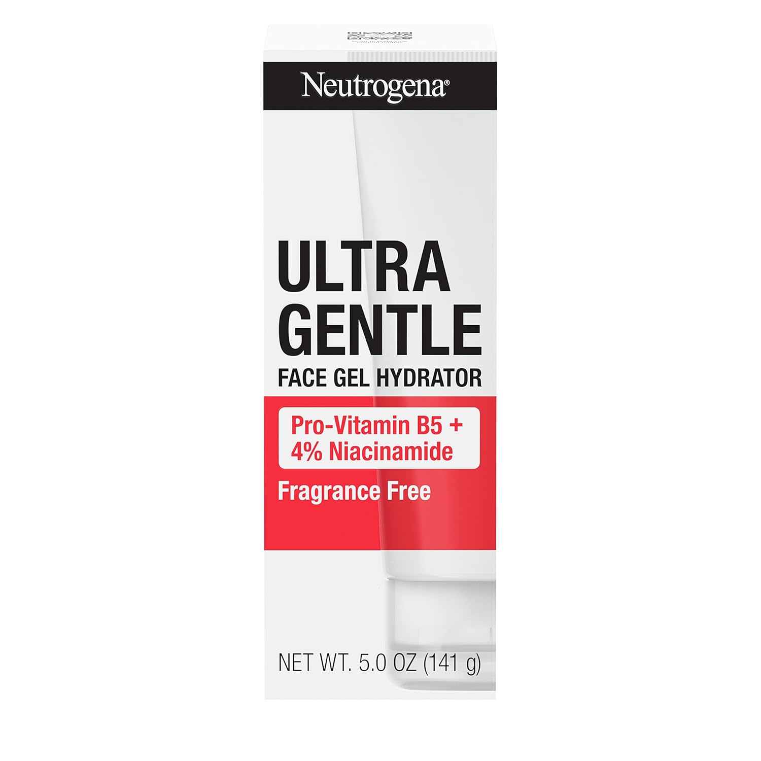 Neutrogena Ultra Gentle Face Gel Hydrator With Pro-Vitamin B5 & 4% Niacinamide Designed For Acne-Prone Skin, Lightweight Gel Cream Targets Uneven Skin Tone, Fragrance-Free, 5.0 Oz