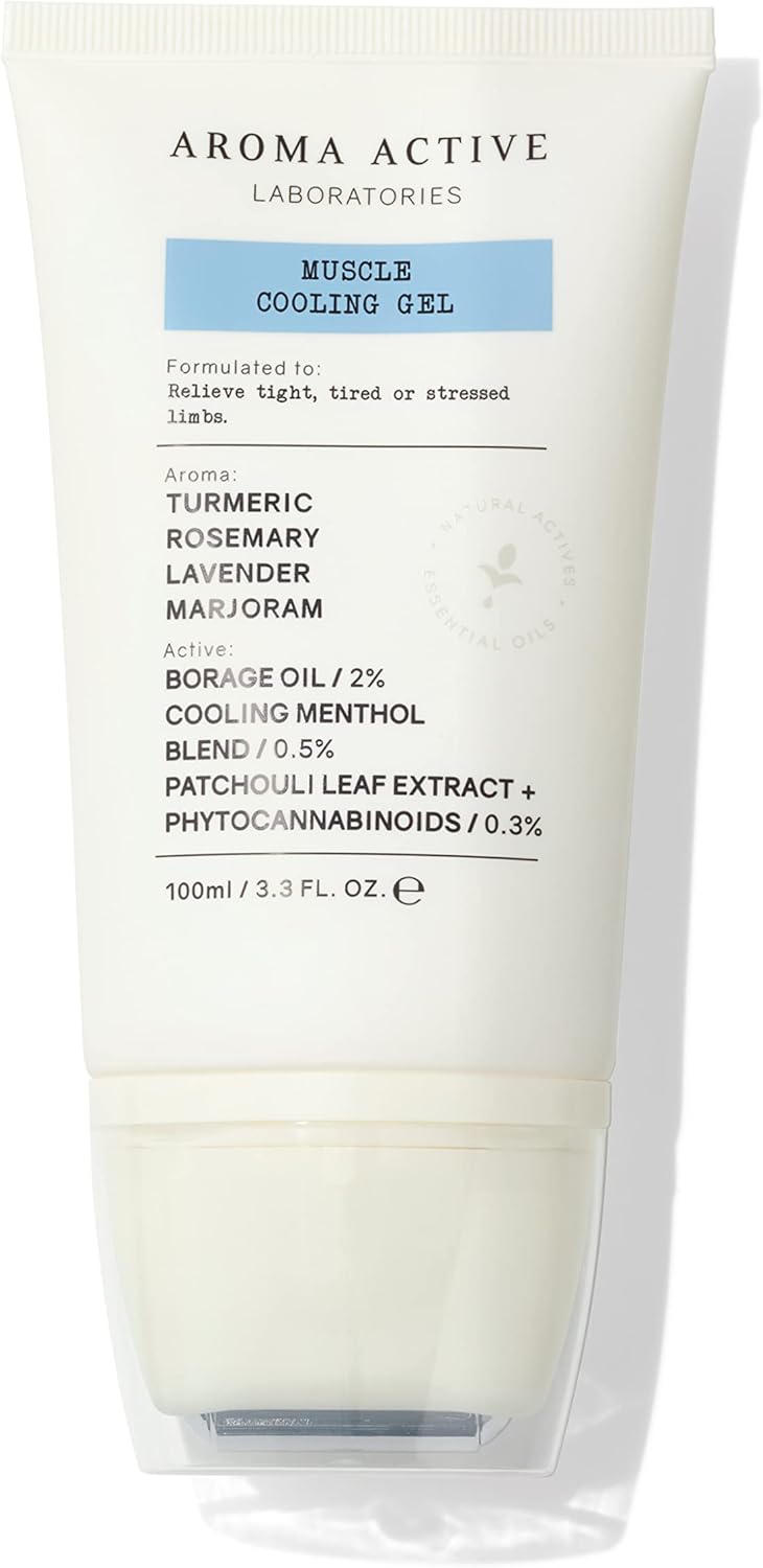 AROMA ACTIVE LABORATORIES Muscle Cooling Gel 100ml - Cool Angry Muscles, Help Muscles Chill Out, Borage Oil, Shake Off Stiffness, Gym, Workout, Phytocannabinoids, Pain Relief, Plant Power, Menthol : Amazon.co.uk: Health & Personal Care