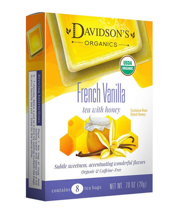 Davidson'S Organics, French Vanilla, 8-Count Tea Bags, Pack Of 12