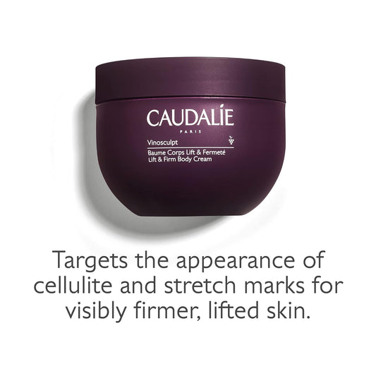 Caudalie Vinosculpt Lift & Firm Body Cream, Smoothing, Toning And Firming, With Shea Butter, 8.4 Oz