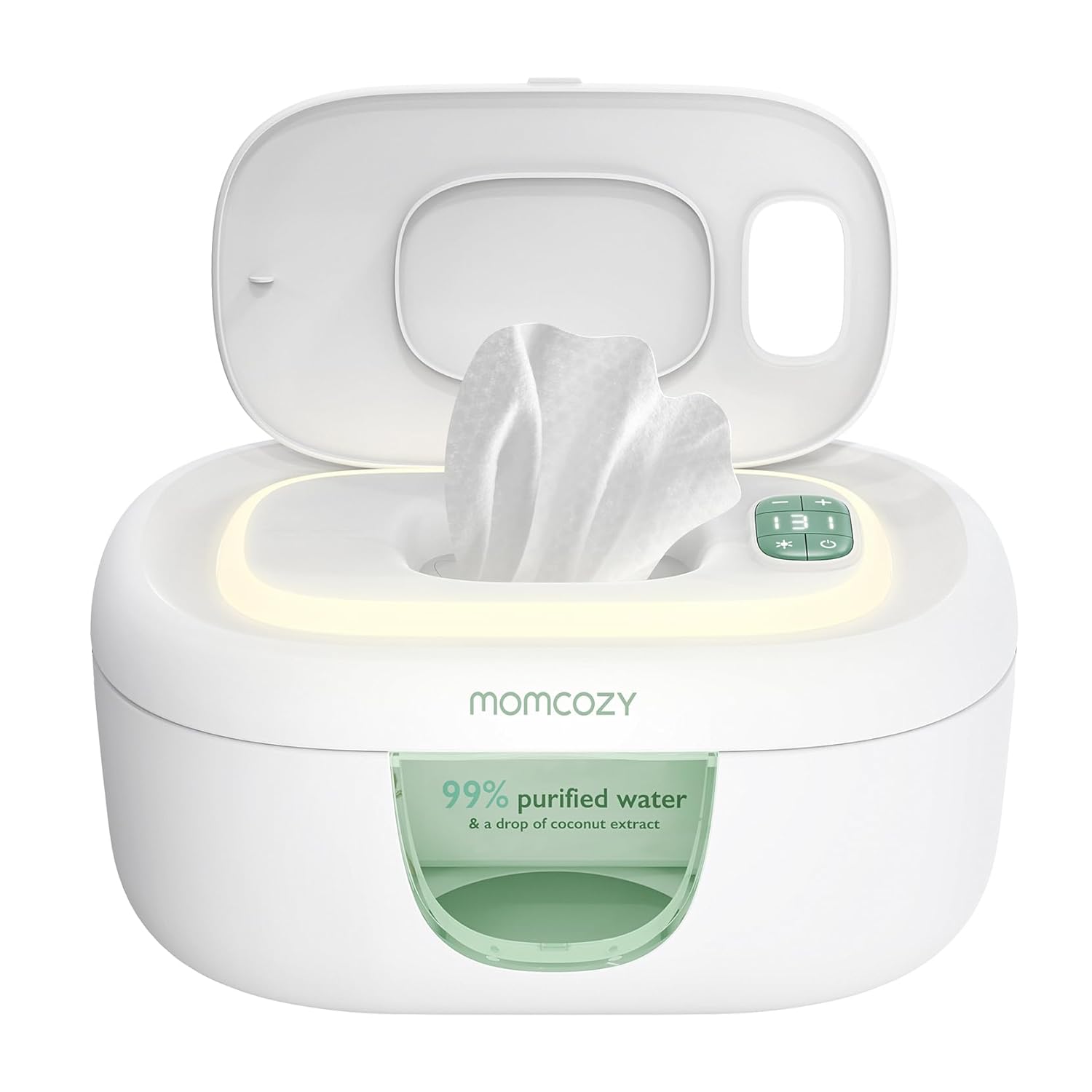 Momcozy Baby Wipe Warmer, Innovative Spring Design, Large Capacity Wipes Dispenser, Fast And Even Heating, 4 Modes Of Temperature Heating Control, Diaper Wipe Warmer With Night Light