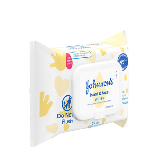 Johnson'S Baby Disposable Hand & Face Cleansing Wipes, Pre-Moistened Wipes Gently Remove 99% Of Germs & Dirt From Delicate Skin, Paraben-, Phthalate- & Alcohol-Free, Hypoallergenic, 4 Pack