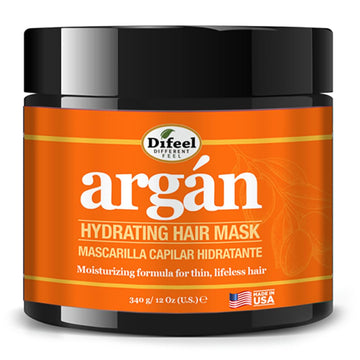 Difeel Argan Hydrating Hair Mask 12 Oz. - Deep Hair Treatment For Dry Hair, Deep Hair Conditioner Treatment For Damaged Hair