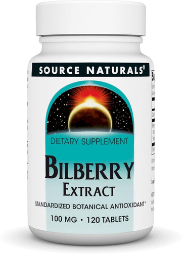 Source Naturals Bilberry Extract Standardized Botanical Antioxidant - 100 Mg, 120 Tablets