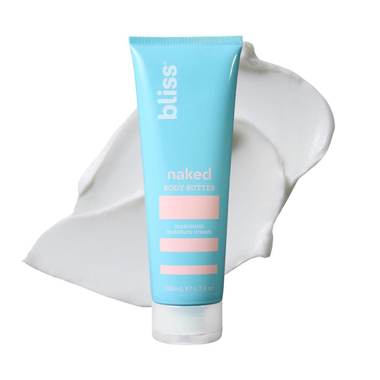 Bliss Fragrance Free Hydrating Body Mositurizer Duo: Naked Body Butter Unscented And Texture Takedown Skin Smoothing Lotion- Keratosis Pilaris Kp- For Rough Bummpy Skin