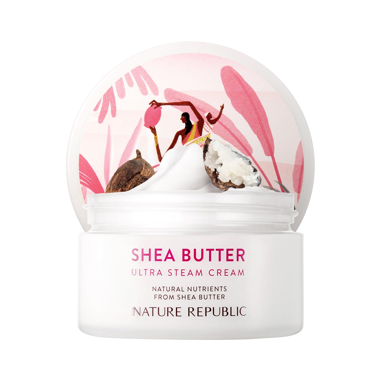 Nature Republic Shea Butter Steam Cream Ultra 100 Ml / 3.38 Fl. Oz. Moisturizer, Facial Cream, Vitamin, Nourishing, Skincare, Sensitivity, Protective Barrier