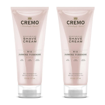 Cremo Jasmine Tuberose (Reserve Collection) Moisturizing Shave Cream, Astonishingly Superior Ultra-Slick Shaving Cream Fights Nicks, Cuts and Razor Burn, 6 Fl Oz (2 Pack)
