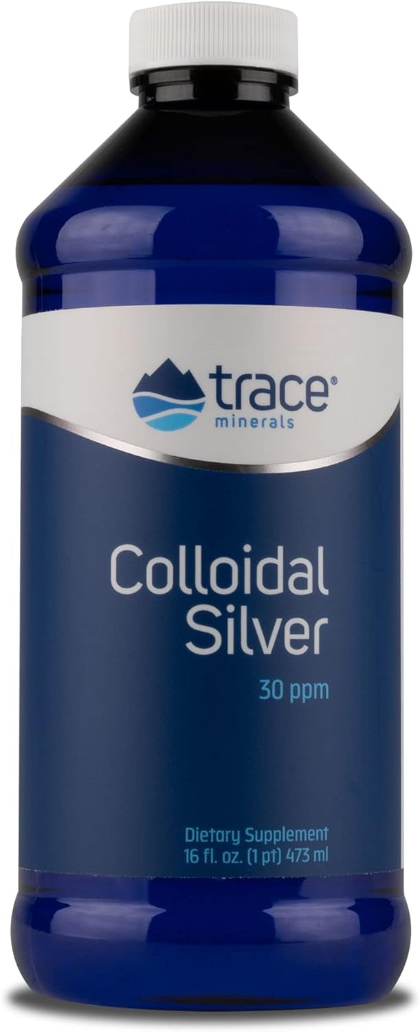 Trace Minerals | Colloidal Silver Liq | 30 Ppm Safe Dose Bio-Active Silver Hydrosol Mineral Supplement, 99.99% Pure, Super-Oxygenated, Vegan | 16 Bottle (Pack Of 1)