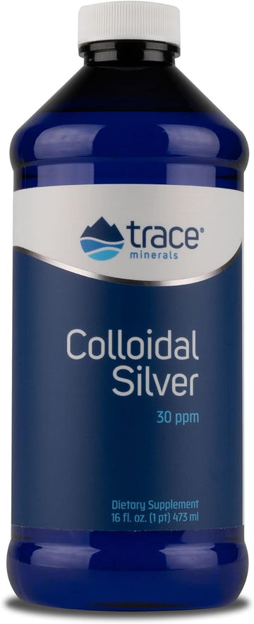 Trace Minerals | Colloidal Silver Liq | 30 PPM Safe Dose Bio-Active Silver Hydrosol Mineral Supplement, 99.99% Pure, Super-Oxygenated, Vegan | 16 Bottle (Pack of 1)