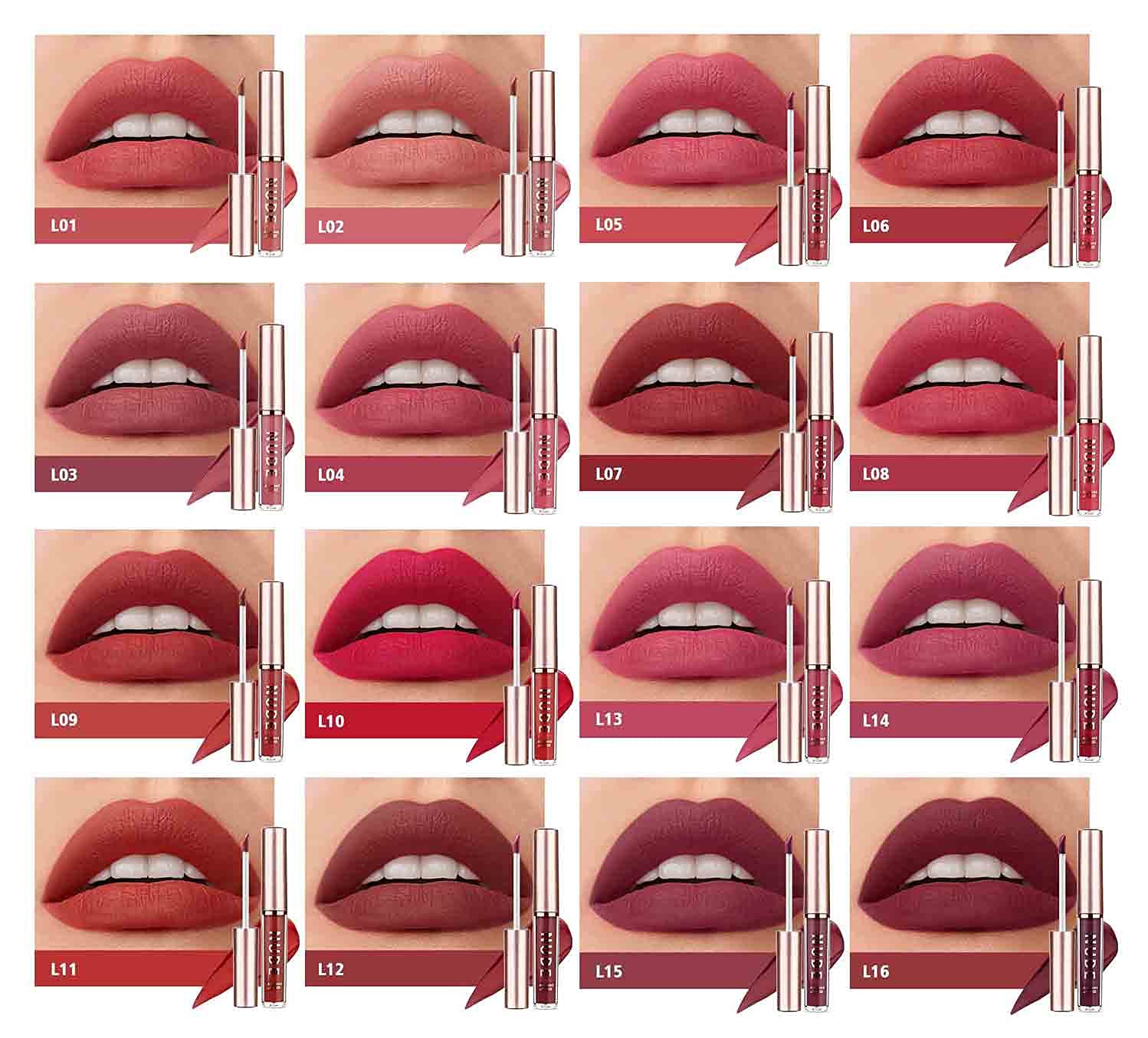 Langmanni Matte Liquid Lipstick Makeup Set Velvety Liquid Lipstick Long Lasting Durable Nude Lip Gloss Beauty Cosmetics Set For Girls And Women (4 Pcs Set C) : Beauty & Personal Care