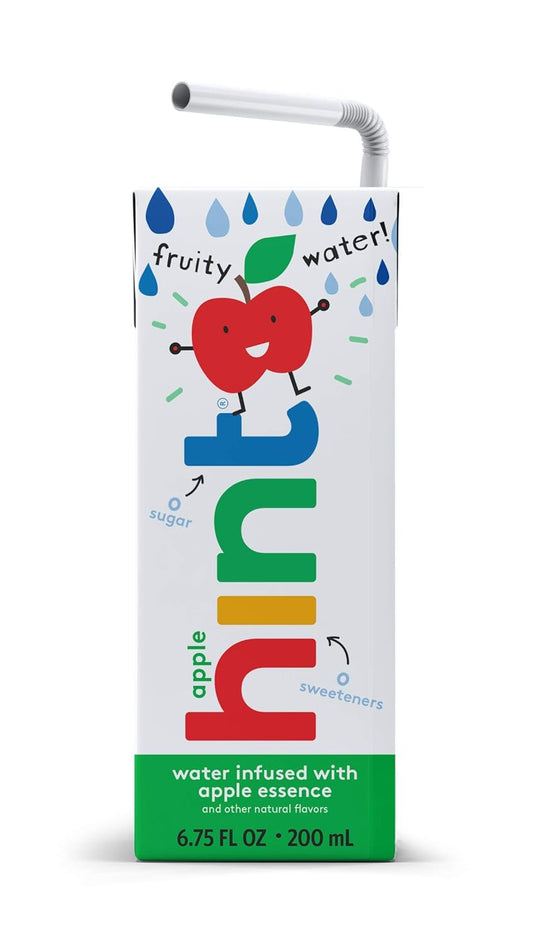 Hint Kids Water Apple, Pure Water Infused Apple, Zero Sugar, Zero Calories, Zero Sweeteners, Zero Preservatives, Zero Artificial Flavors, 6.75 Fl Oz (Pack Of 32)