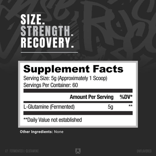 RYSE Up Supplements Element Series Fermented L-Glutamine Amino-Acid | Muscular & Cellular Recovery & Hydration | Gut, Intestinal, & Immune Health | 60 Servings