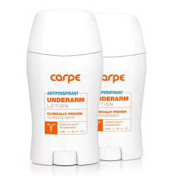 Carpe Underarm Antiperspirant and Deodorant, Clinical strength antiperspirant with all-natural eucalyptus scent, Combat excessive sweating and stay fresh. Great for hyperhidrosis (Pack of 2)