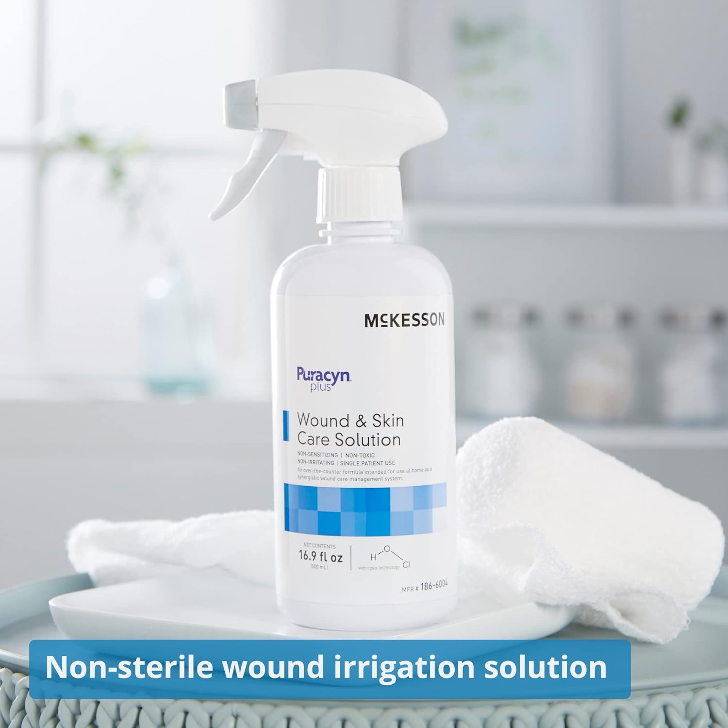McKesson Puracyn Plus Wound and Skin Care Solution, Would Irrigation Solution, 16.9 fl oz, 1 Count