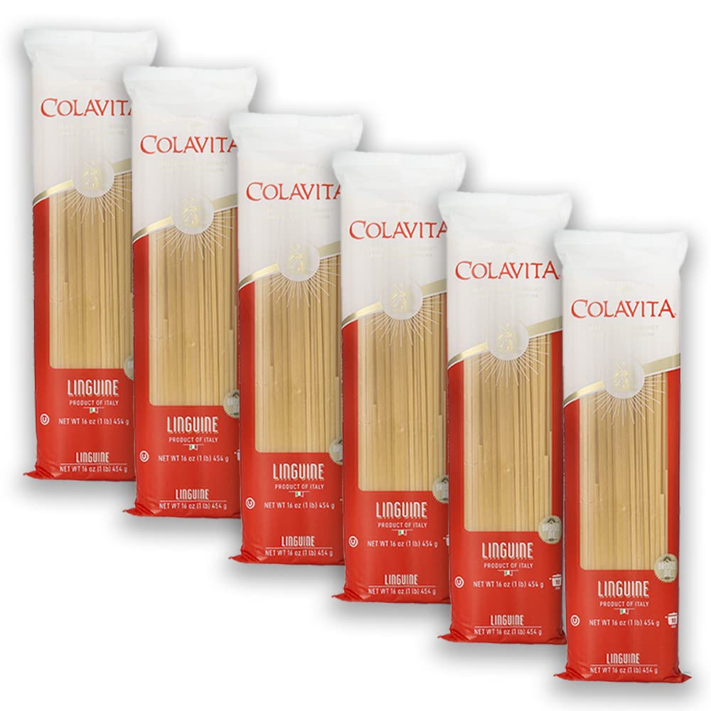 Colavita Linguine: Authentic Italian Texture - Your Go-To Pasta Choice - 1Lb (Pack of 6) : Grocery & Gourmet Food