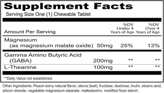 Priority One Vitamins Kid Kalm (Kinder Calm) Peach-Berry Flavor 60 Chewable Tablets - Promoting a Calm Relaxed State of Mind.* Great for Those Unable to Swallow Capsules or Tablets!
