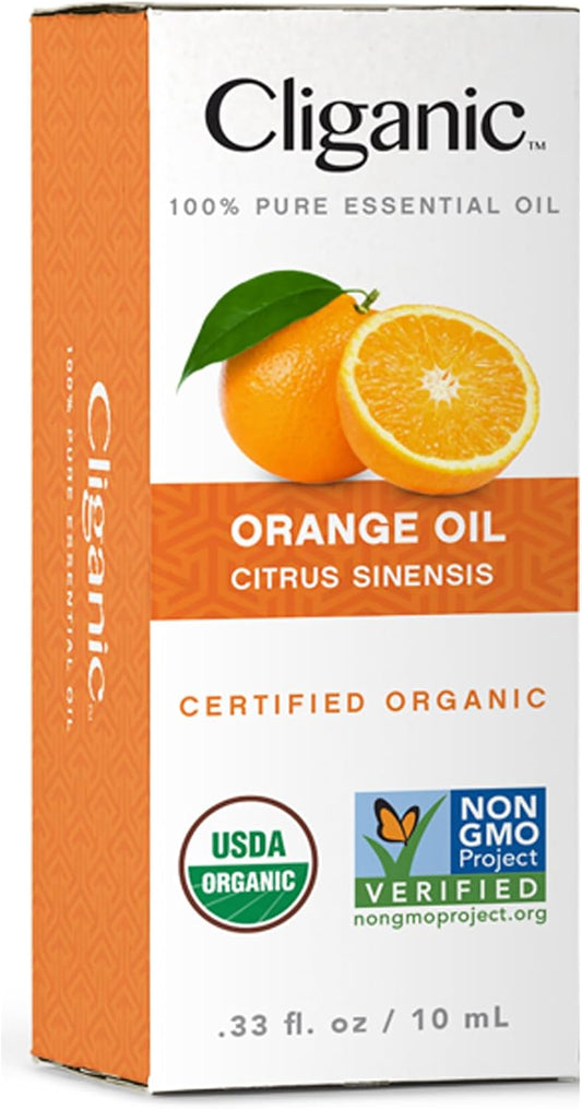 Cliganic Organic Sweet Orange Essential Oil, 10ml - 100% Pure Natural : Health & Household