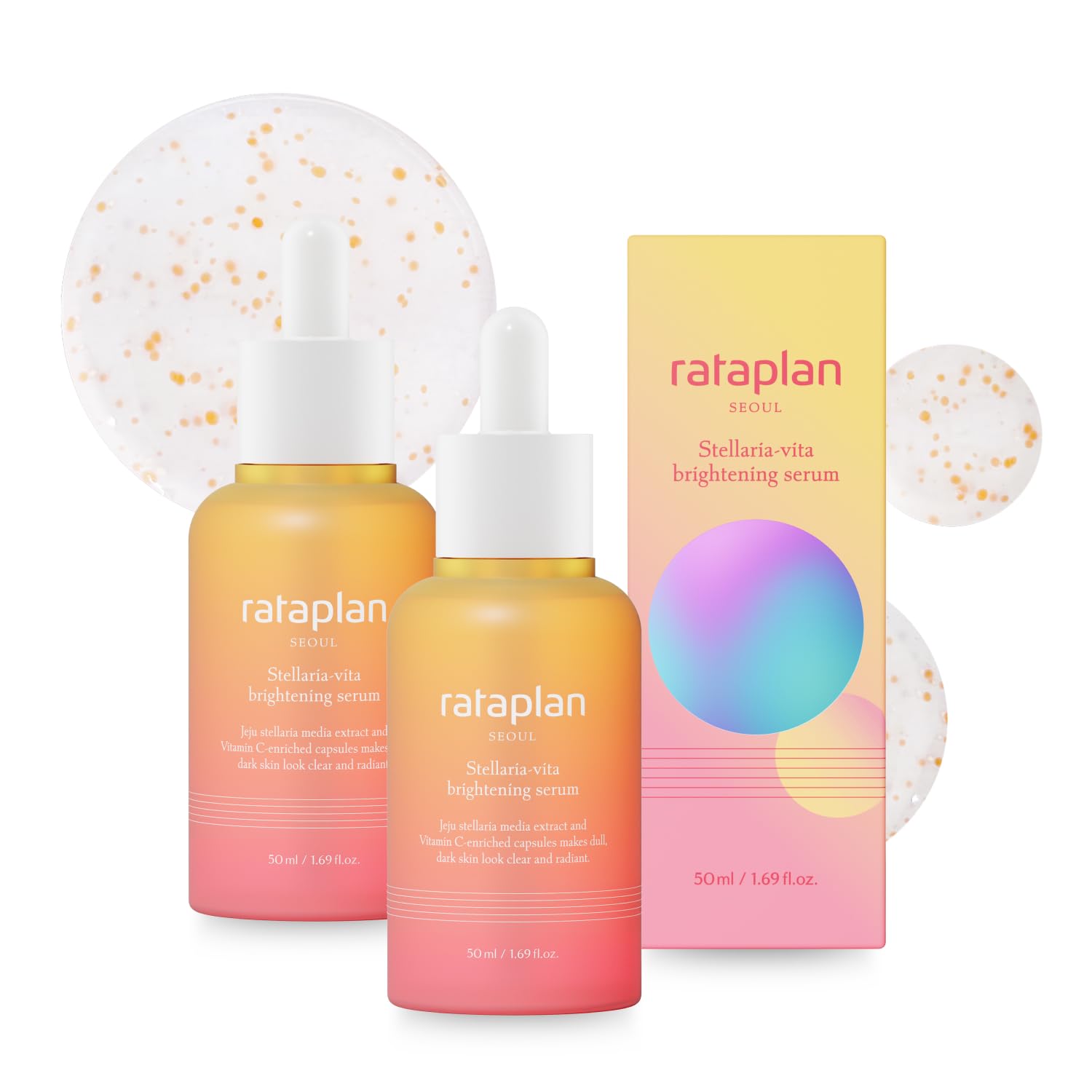 Rataplan Stellaria-Vita Brightening Serum For Face 2 Pack - Pure Vitamin C, Vitamin B12, Glutathione, Vegan, Improvement Of Blemishes, Improved Skin Texture, Brightening Skin Serum, Korean Skincare