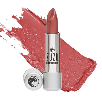 Zuzu Luxe Lip Color Lipstick (Lux - Copper Red/Warm Shimmer), Natural Lipstick, Paraben Free, Vegan, Gluten-Free, Cruelty- Free, Non Gmo, 0.13 Oz