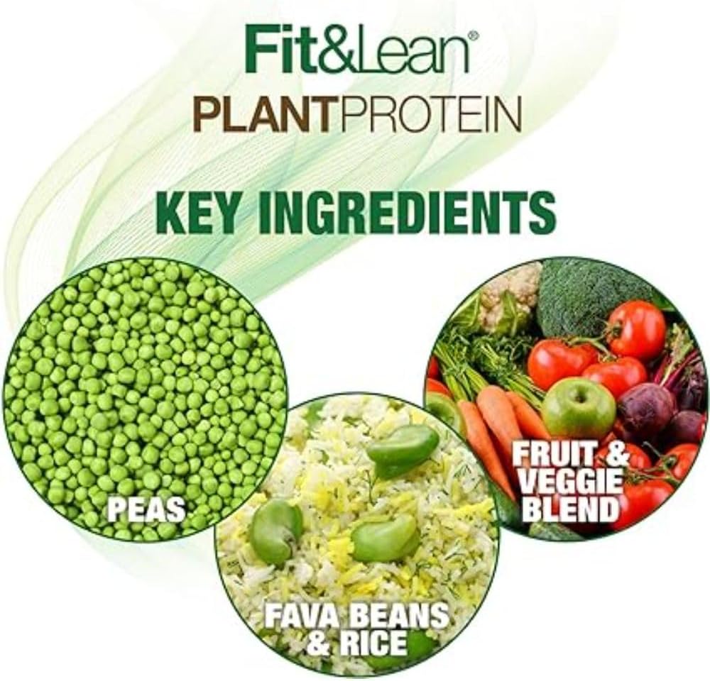 Fit & Lean Plant Protein Meal Replacement Protein Powder Vanilla, 18.7