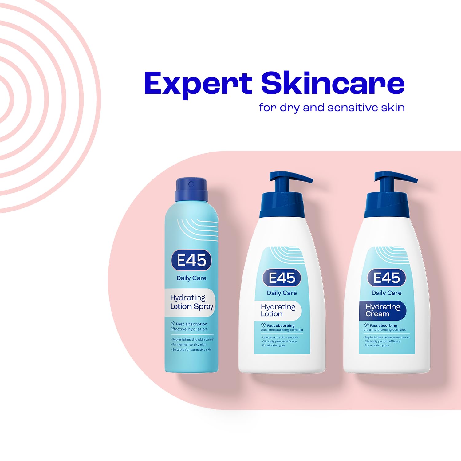 E45 Daily Hydrating Cream 400 ml for all Skin Types – Long Lasting Moisturisation - Non-Greasy Moisturiser and Fast Absorption - Perfume-Free Body Face Hand Cream - Dermatologically Tested : Amazon.co.uk: Books
