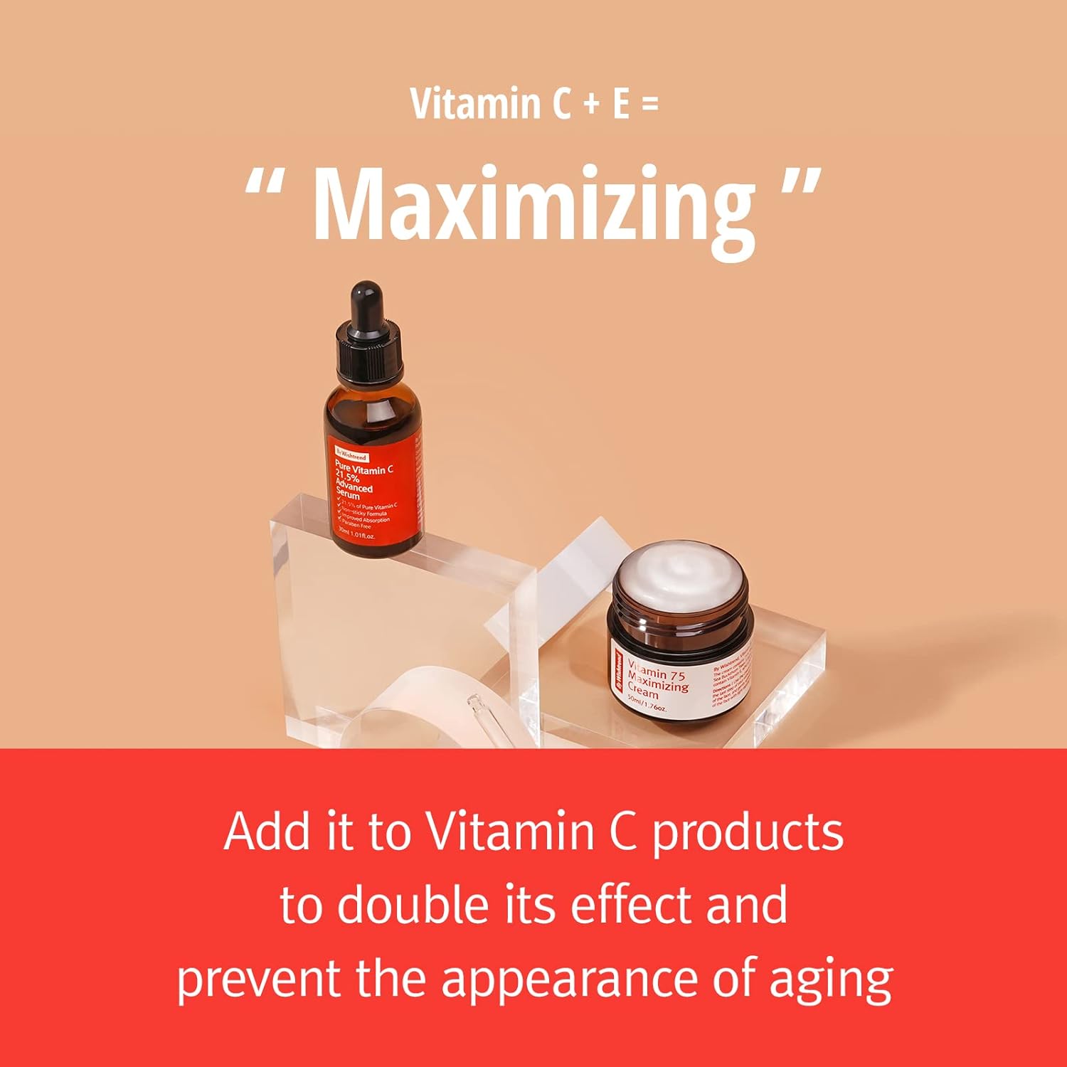 By Wishtrend Vitamin 75 Maximizing Cream, Facial Moisturizers, Vitamin C&E, 50Ml | All Skin Type, Light-Texture, Refreshing-Finish