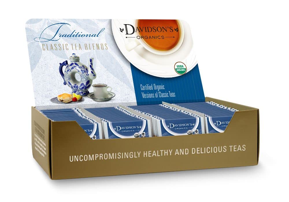 Davidson'S Organics, Assorted Traditional Teas, 100-Count Individually Wrapped Tea Bags