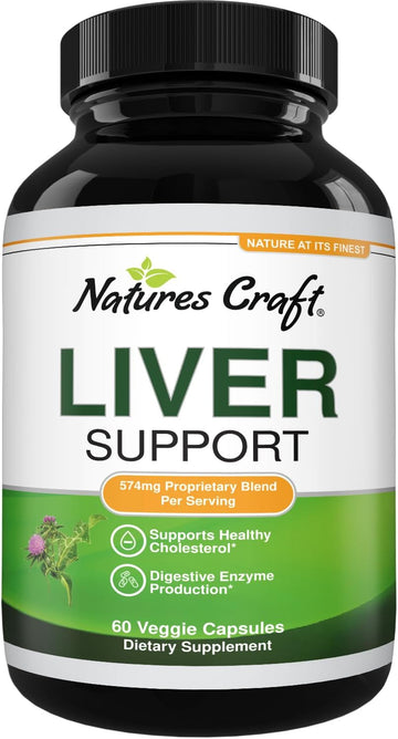 Natures Craft Milk Thistle Liver Detox Pills - Liver Support Supplement with Milk Thistle Dandelion Root Artichoke Extract - Liver Detox Supplement with Milk Thistle Liver Cleanse Detox