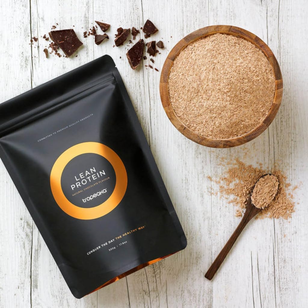 Tropeaka Plant Based Lean Protein Powder For Smoothies & Shakes - Chocolate - Vegan Protein For Men & Women, Gluten Free, Dairy Free, Non-Gmo, 17.6Oz (20 Servings)