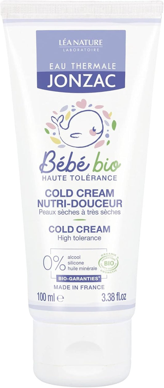 Eau Thermale Jonzac Organic Cosmetic Baby Care Nutri-Gentle Cold Cream, 100 Ml