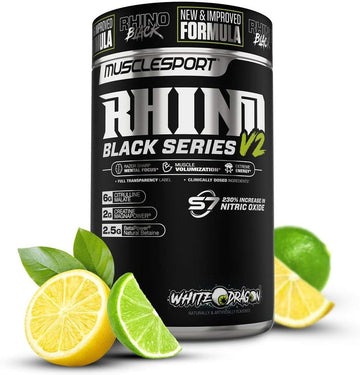 Musclesport Rhino Black? Pre Workout V2 - Preworkout Powder Supplement