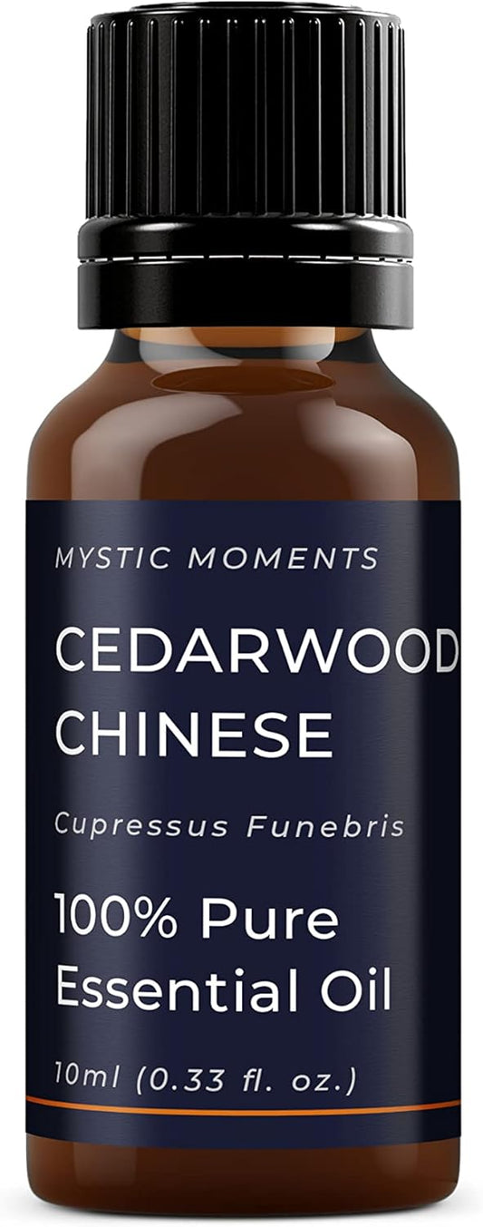 Mystic Moments | Cedarwood Chinese Essential Oil 10ml - Pure & Natural oil for Diffusers, Aromatherapy & Massage Blends Vegan GMO Free
