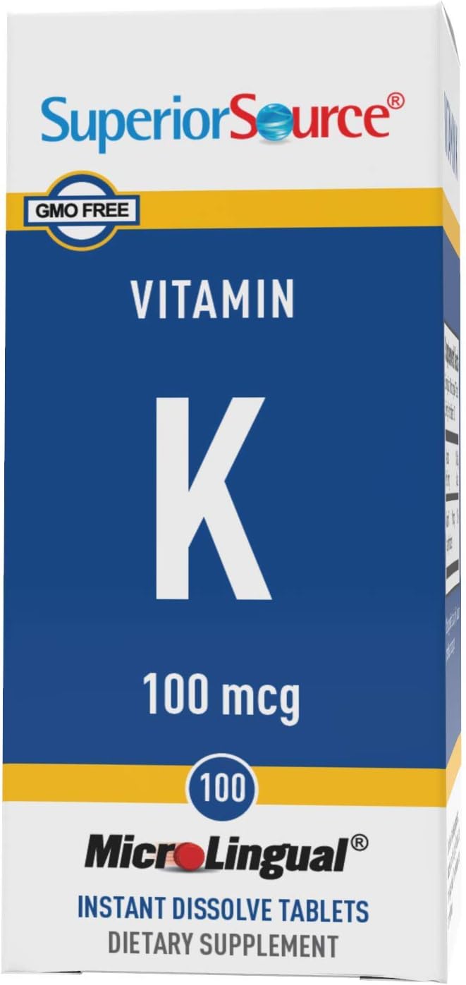 Superior Source Vitamin K1 Multivitamins, 100 mcg,Tablet, 100 Count : Health & Household