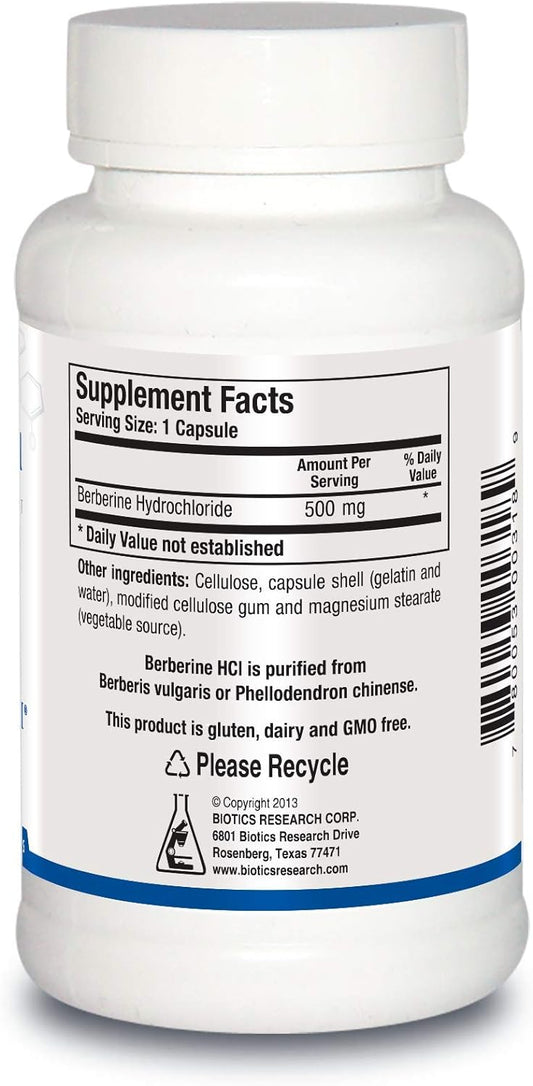 Biotics Research Berberine HCl ? Botanical Supplement, Provides Support for Existing Healthy Blood Sugar and Insulin Levels, Supports Healthy Cholesterol