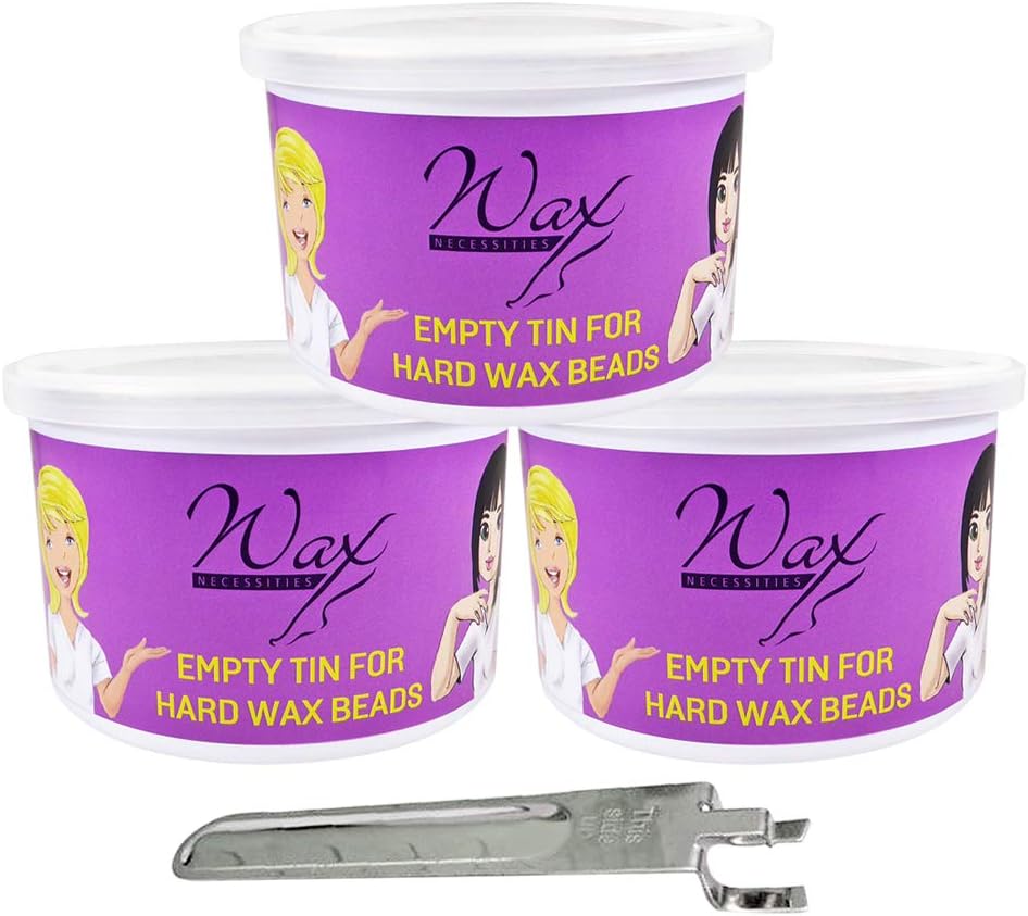 Wax Necessities Empty Refill Wax Can 14.1 Ounces 3 Pack 1 Handle For Wax Can