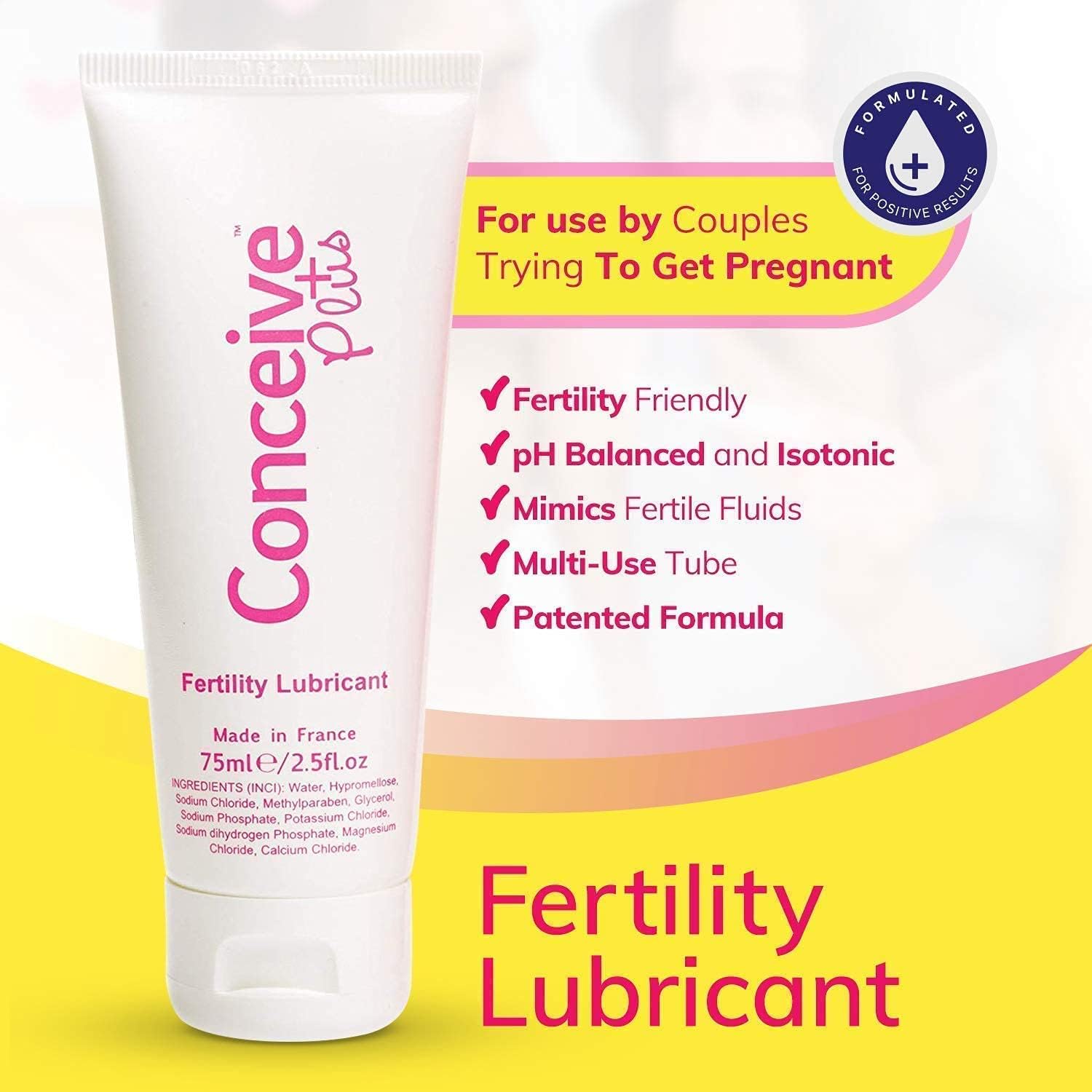 CONCEIVE PLUS Ovulation 3 Month Supply | Myo-Inositol & D-Chiro Inositol + Fertility Lubricant | PCOS | Hormone Balance & Ovarian Support for Women Trying to Conceive (3 x 120 Capsules + 2.5 Ounce) : Health & Household