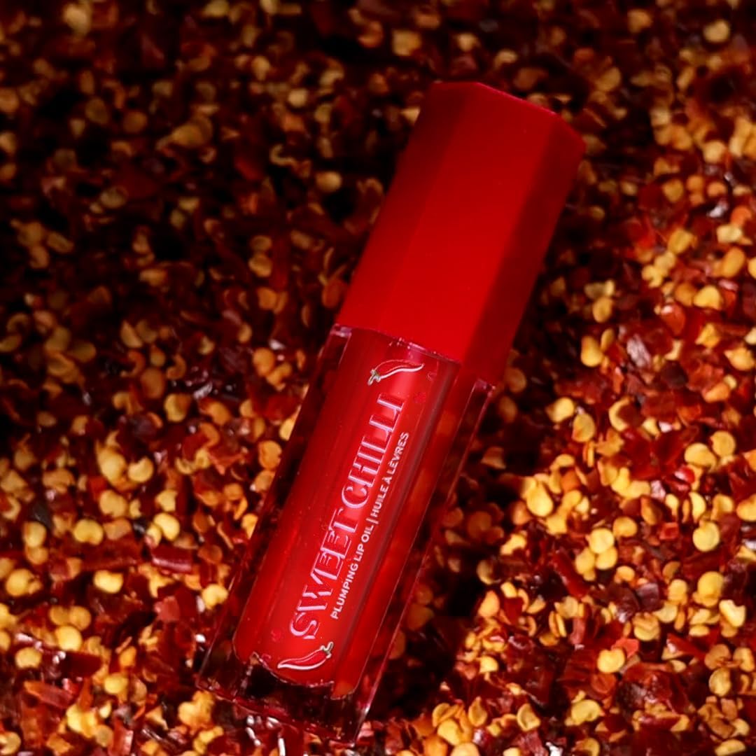 I Heart Revolution, Sweet Chilli Lip Oil, Plumping Effect, Glossy Finish, Contains Vitamin E, Red, 4ml : Amazon.co.uk: Beauty