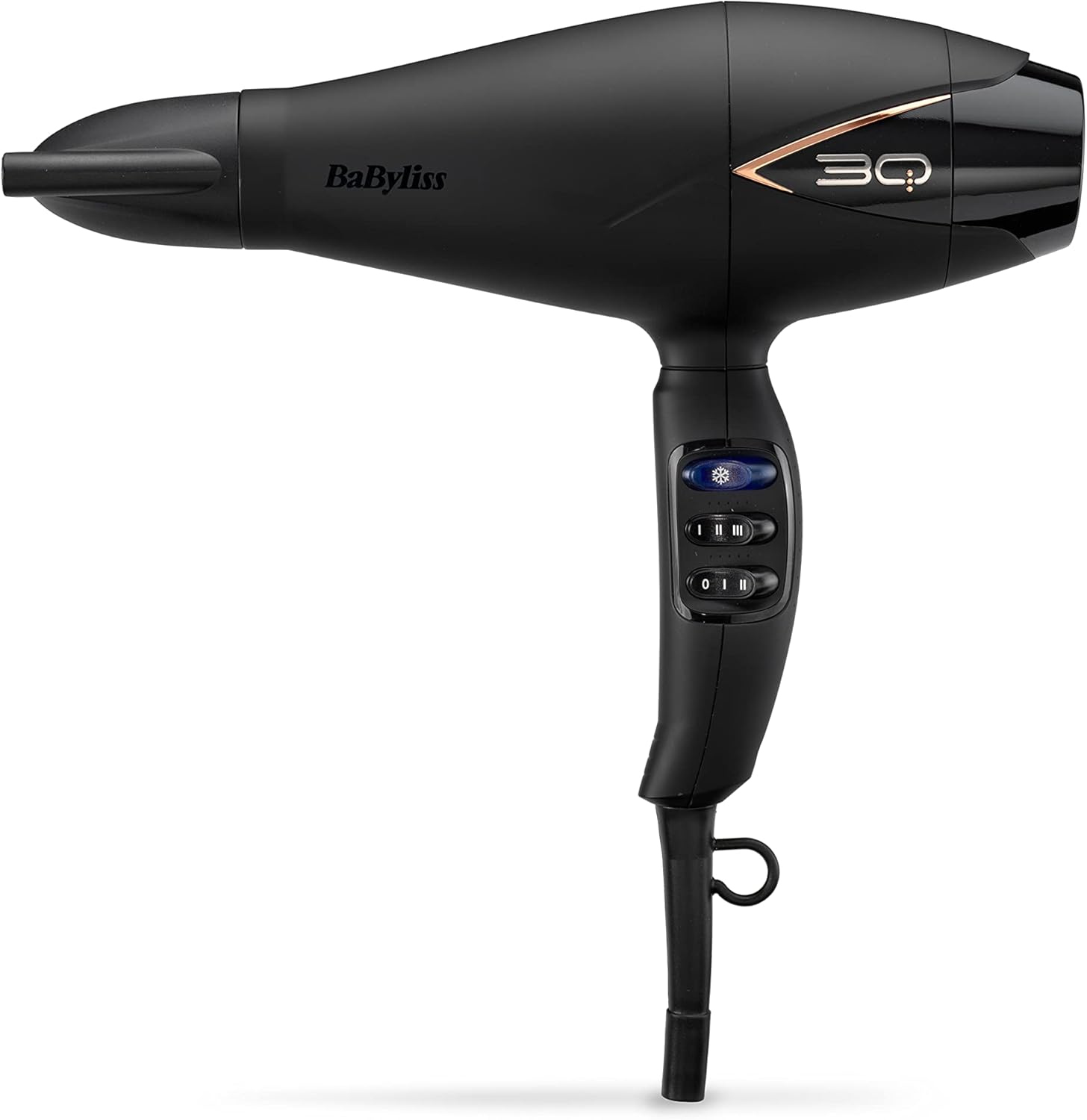 Babyliss Professional 3Q Hair Dryer - Powerful 2200W Blow Dryer, Extra-Fast Air Flow And Ultra-Lightweight, 3 Heat & 2 Speed Settings, Black, 5665U