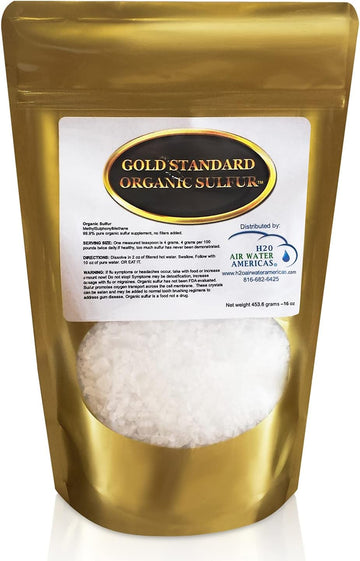 Gold Standard Organic Sulfur Crystals 1Lb - 99.9% Pure Msm Crystals -