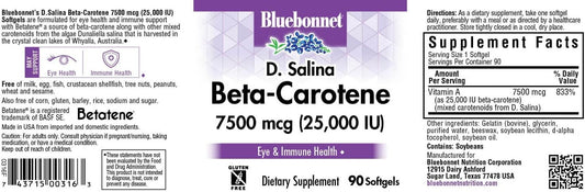 Bluebonnet Mixed Beta-Carotene 25000 Iu Soft Gels, Redish Brown, 90 Count