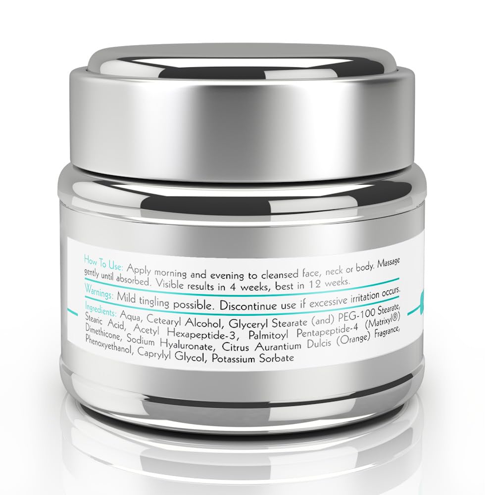 Anavita Moisturizing Anti Wrinkle Anti Aging Cream W/Peptide & Hyaluronic Acid - Day Night - Facial Fine Lines Wrinkles Elasticity Skin Tone - Face Neck Decollete Moisturizer For Women Men 1.7 Fl Oz